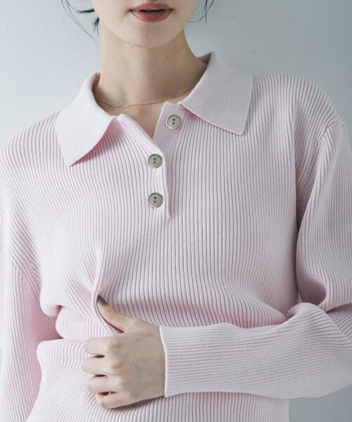 URBAN RESEARCH / アーバンリサーチ ニット・セーター | コットンシルクポロ衿ニット | 詳細11