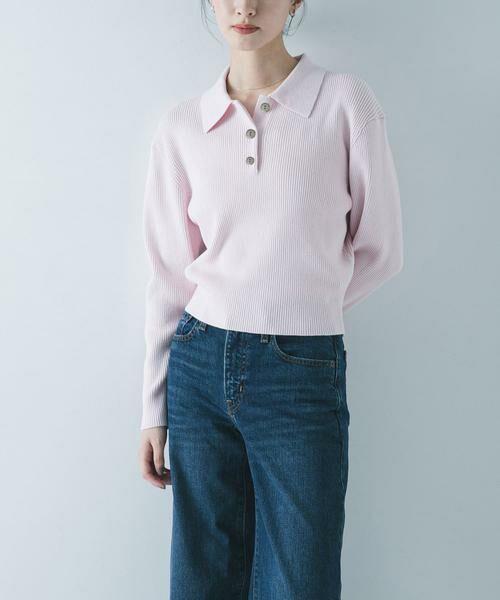 URBAN RESEARCH / アーバンリサーチ ニット・セーター | コットンシルクポロ衿ニット | 詳細13
