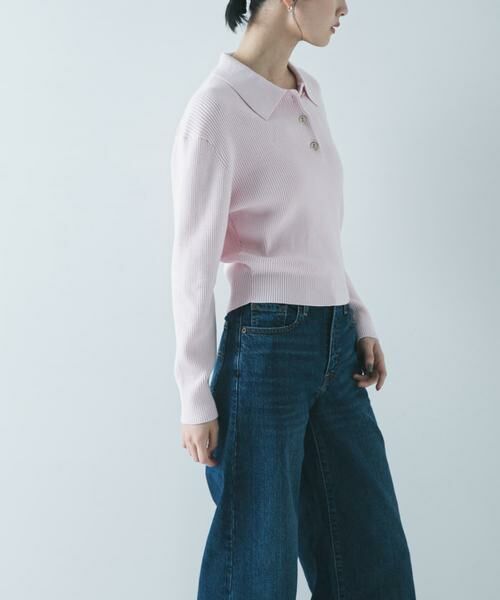 URBAN RESEARCH / アーバンリサーチ ニット・セーター | コットンシルクポロ衿ニット | 詳細14