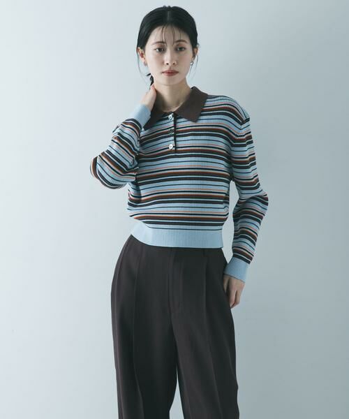 URBAN RESEARCH / アーバンリサーチ ニット・セーター | コットンシルクポロ衿ニット | 詳細30