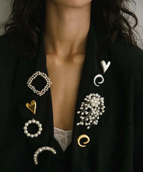 URBAN RESEARCH / アーバンリサーチ ブローチ・コサージュ | decor『デコール』　Broach curve pearl | 詳細4