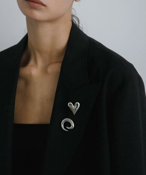URBAN RESEARCH / アーバンリサーチ ブローチ・コサージュ | decor『デコール』　Broach heart 2piece set（シルバー）