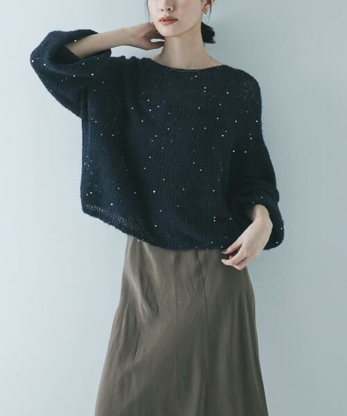 URBAN RESEARCH / アーバンリサーチ ニット・セーター | スパンコールモヘヤルーズニット | 詳細2