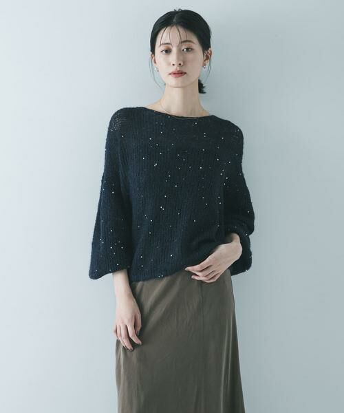 URBAN RESEARCH / アーバンリサーチ ニット・セーター | スパンコールモヘヤルーズニット | 詳細5