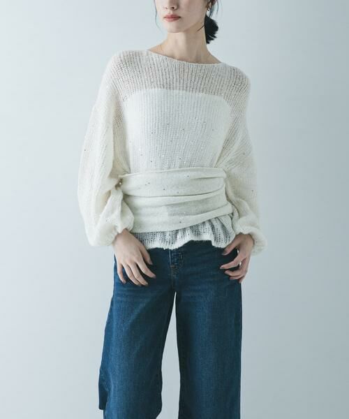 URBAN RESEARCH / アーバンリサーチ ニット・セーター | スパンコールモヘヤルーズニット | 詳細14