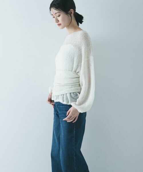 URBAN RESEARCH / アーバンリサーチ ニット・セーター | スパンコールモヘヤルーズニット | 詳細15