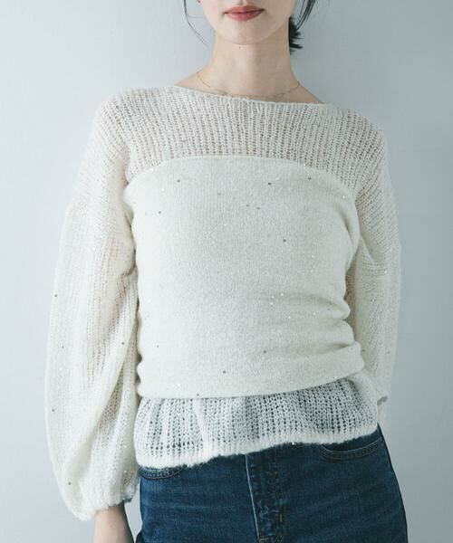 URBAN RESEARCH / アーバンリサーチ キャミソール・チューブトップ | スパンコールモヘヤチューブトップ | 詳細16