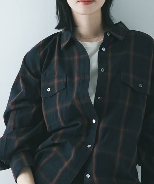 URBAN RESEARCH / アーバンリサーチ シャツ・ブラウス | オンブレーチェックオーバーシャツ | 詳細1