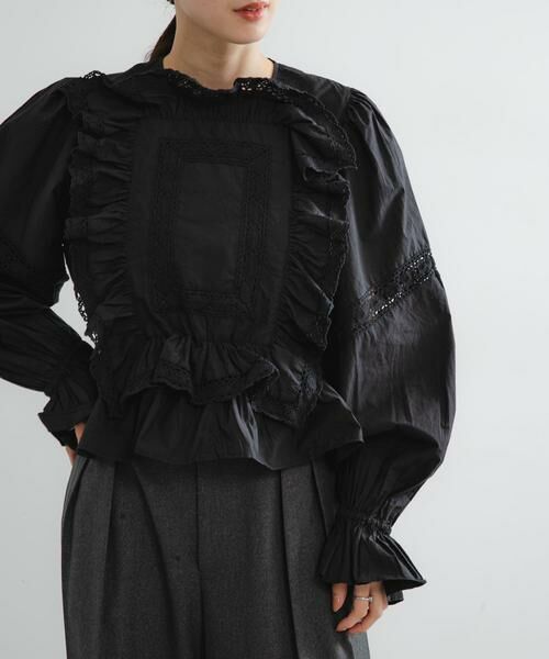 URBAN RESEARCH/アーバンリサーチ crinkle crinkle crinkle pillow case blouse ブラック FREE