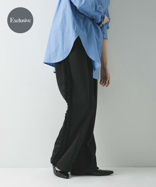 URBAN RESEARCH / アーバンリサーチ その他パンツ | 『別注』crinkle crinkle crinkle×URBAN RESEARCH FRILL TRACK PANTS(ブラック)