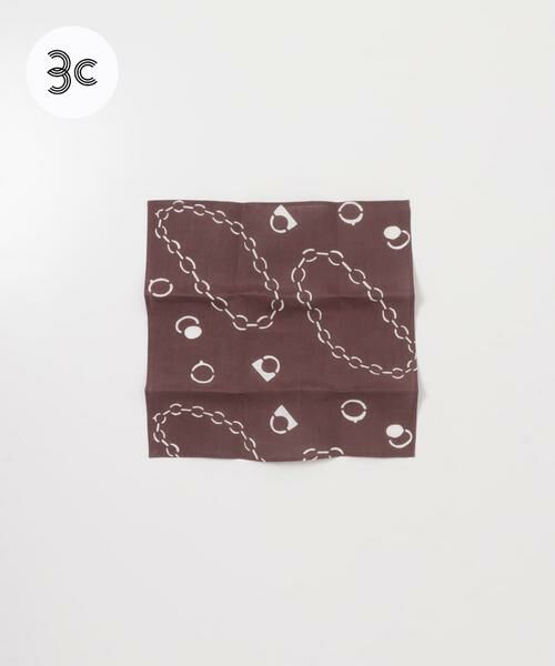 URBAN RESEARCH / アーバンリサーチ ハンカチ | 『別注』山崎菜穂子×URBAN RESEARCH　ハンカチ（箱付き）（ブラウン）