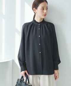 URBAN RESEARCH / アーバンリサーチ シャツ・ブラウス | ドビーストライプフリルブラウス