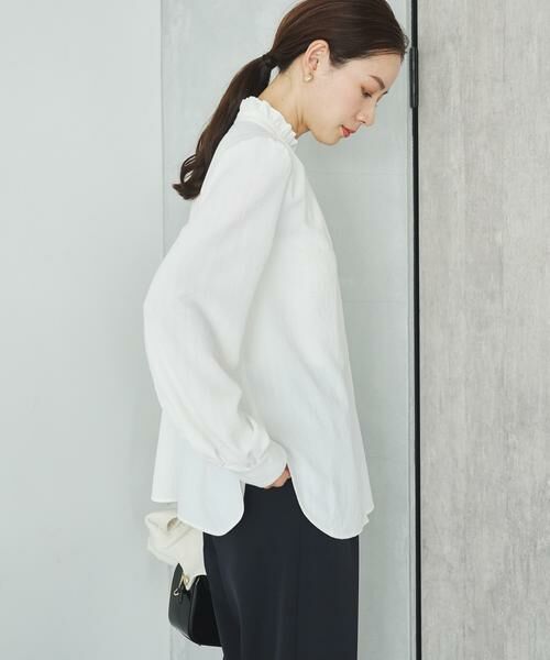 URBAN RESEARCH / アーバンリサーチ シャツ・ブラウス | ドビーストライプフリルブラウス | 詳細2