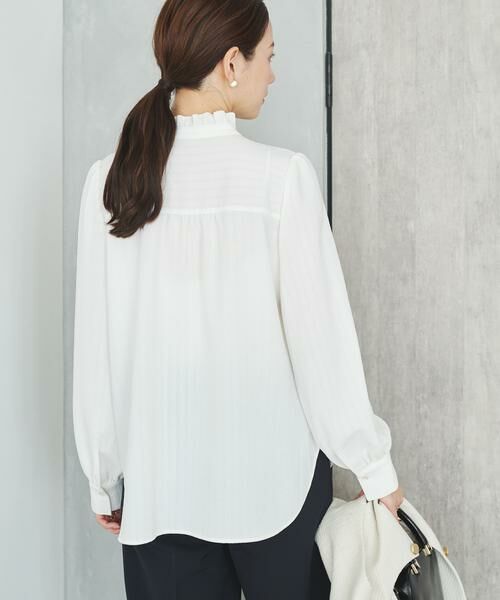 URBAN RESEARCH / アーバンリサーチ シャツ・ブラウス | ドビーストライプフリルブラウス | 詳細3