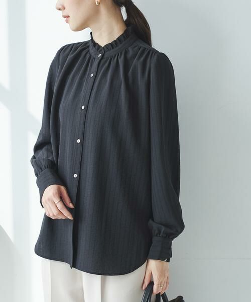 URBAN RESEARCH / アーバンリサーチ シャツ・ブラウス | ドビーストライプフリルブラウス | 詳細10