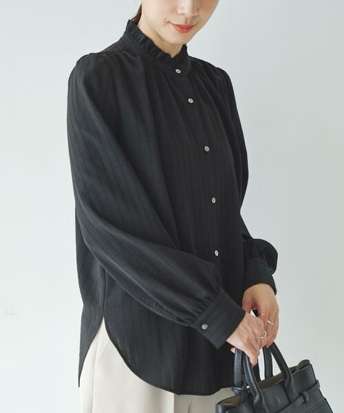 URBAN RESEARCH / アーバンリサーチ シャツ・ブラウス | ドビーストライプフリルブラウス | 詳細12