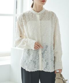 URBAN RESEARCH / アーバンリサーチ シャツ・ブラウス | カットジャガードバンドカラーシャツ