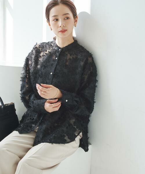 URBAN RESEARCH / アーバンリサーチ シャツ・ブラウス | カットジャガードバンドカラーシャツ | 詳細10