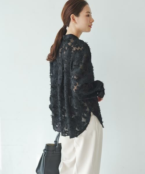 URBAN RESEARCH / アーバンリサーチ シャツ・ブラウス | カットジャガードバンドカラーシャツ | 詳細12