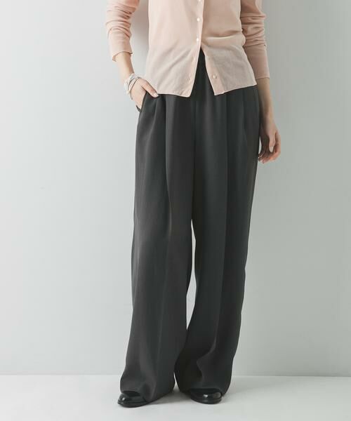 URBAN RESEARCH / アーバンリサーチ その他パンツ | ダブルクロスキュプライージーパンツ（チャコールグレー）