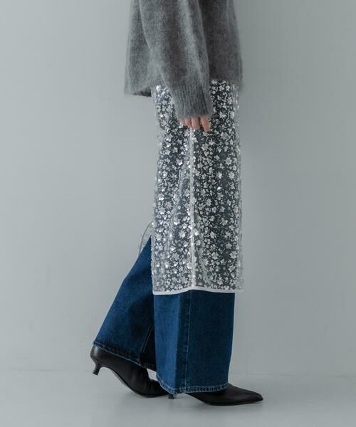 URBAN RESEARCH / アーバンリサーチ スカート | スパンコールチュールレイヤードスカート | 詳細2