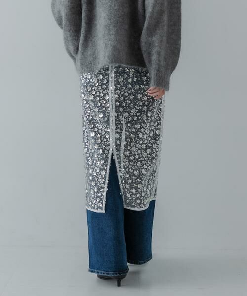 URBAN RESEARCH / アーバンリサーチ スカート | スパンコールチュールレイヤードスカート | 詳細3