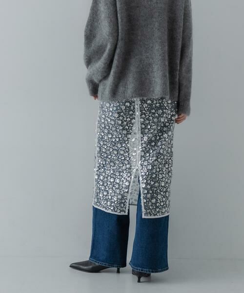 URBAN RESEARCH / アーバンリサーチ スカート | スパンコールチュールレイヤードスカート | 詳細4