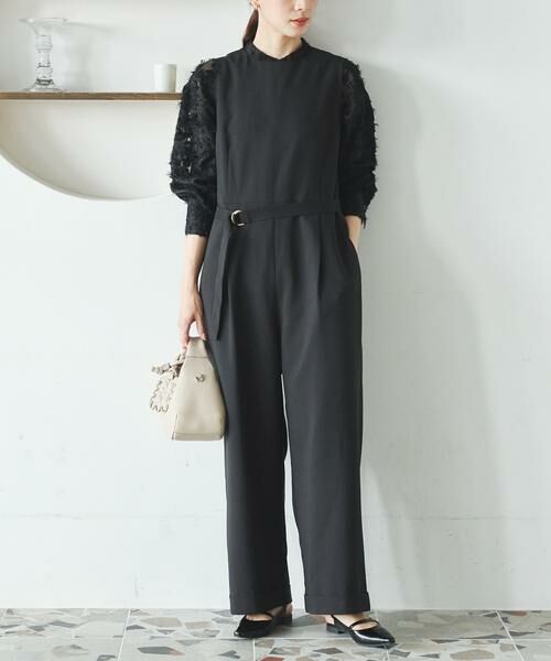 URBAN RESEARCH / アーバンリサーチ サロペット・オールインワン | 『2サイズ展開』ベルト付きオールインワン(ブラック)