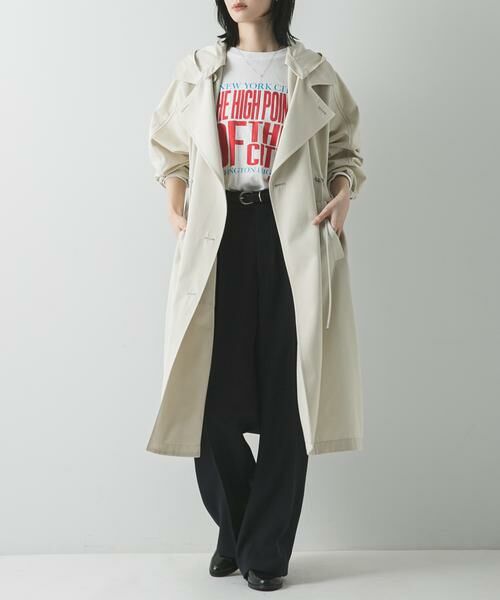 URBAN RESEARCH / アーバンリサーチ トレンチコート | フーディー2WAYトレンチコート(ライトベージュ)