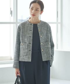 URBAN RESEARCH / アーバンリサーチ ノーカラージャケット | ノーカラーツイードジャケット