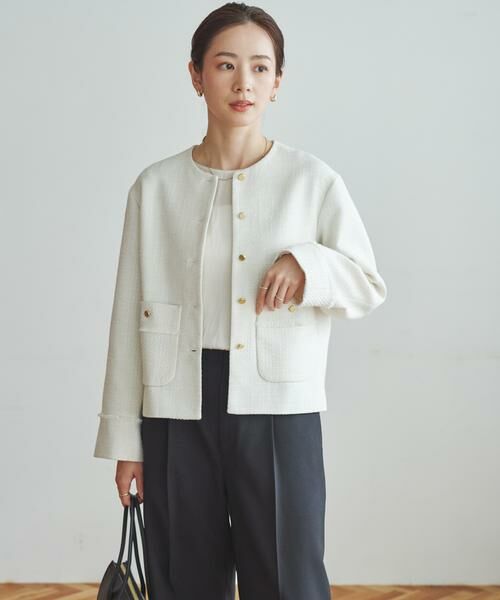 URBAN RESEARCH / アーバンリサーチ ノーカラージャケット | ノーカラーツイードジャケット | 詳細3