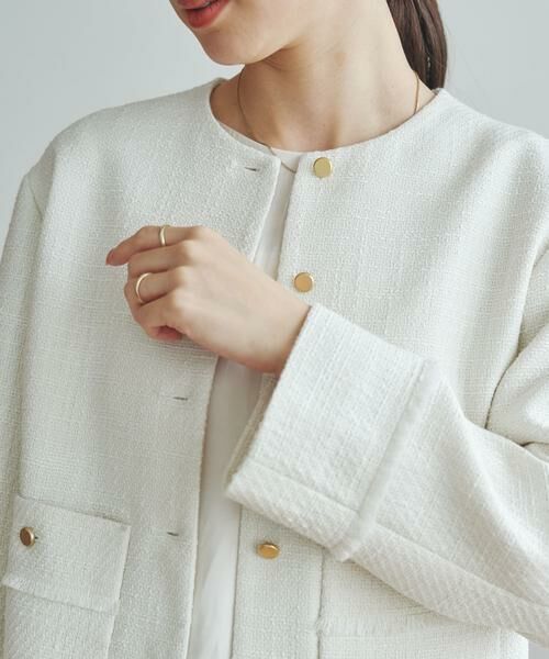 URBAN RESEARCH / アーバンリサーチ ノーカラージャケット | ノーカラーツイードジャケット | 詳細7