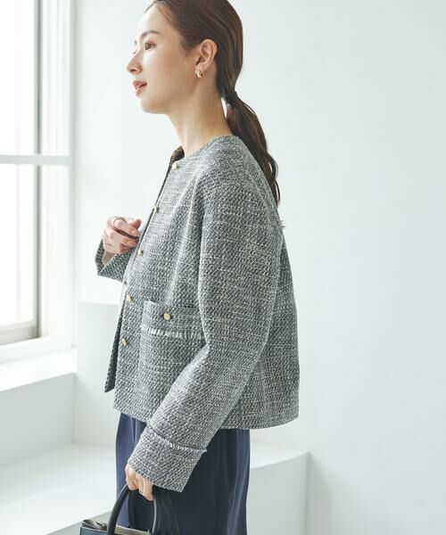 URBAN RESEARCH / アーバンリサーチ ノーカラージャケット | ノーカラーツイードジャケット | 詳細12