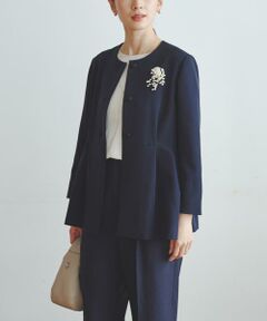 URBAN RESEARCH / アーバンリサーチ ノーカラージャケット | ノーカラーペプラムジャケット