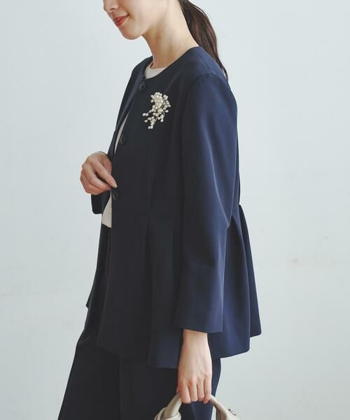 URBAN RESEARCH / アーバンリサーチ ノーカラージャケット | ノーカラーペプラムジャケット | 詳細2