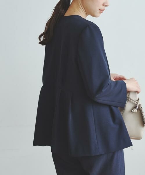 URBAN RESEARCH / アーバンリサーチ ノーカラージャケット | ノーカラーペプラムジャケット | 詳細4