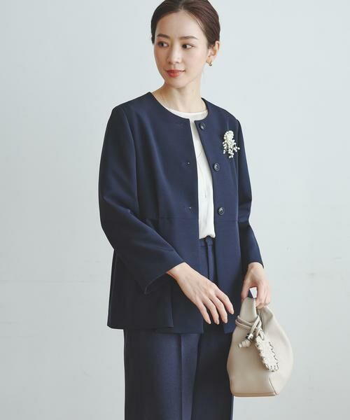 URBAN RESEARCH / アーバンリサーチ ノーカラージャケット | ノーカラーペプラムジャケット | 詳細6