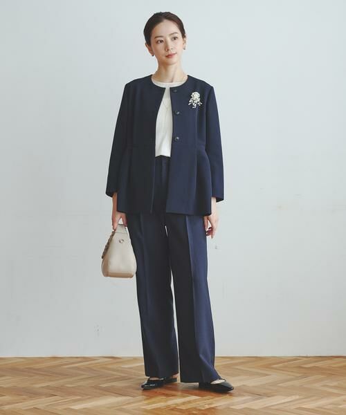 URBAN RESEARCH / アーバンリサーチ ノーカラージャケット | ノーカラーペプラムジャケット | 詳細7