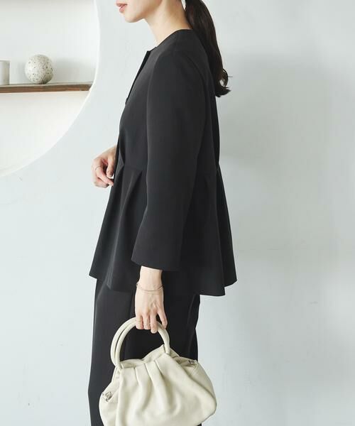URBAN RESEARCH / アーバンリサーチ ノーカラージャケット | ノーカラーペプラムジャケット | 詳細12