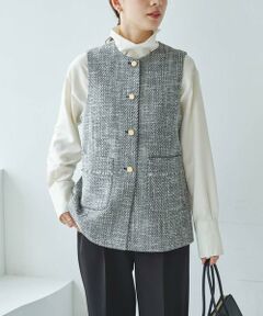 URBAN RESEARCH / アーバンリサーチ その他アウター | ノーカラーツイードジレ