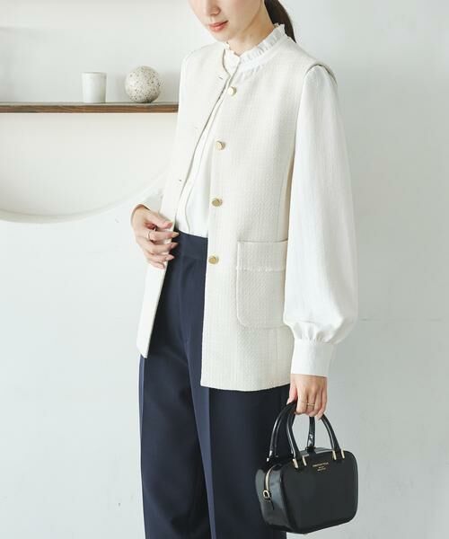 URBAN RESEARCH / アーバンリサーチ その他アウター | ノーカラーツイードジレ | 詳細2