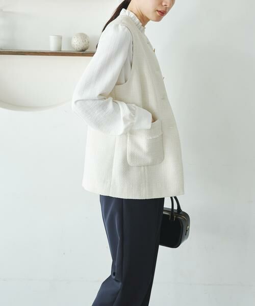 URBAN RESEARCH / アーバンリサーチ その他アウター | ノーカラーツイードジレ | 詳細4