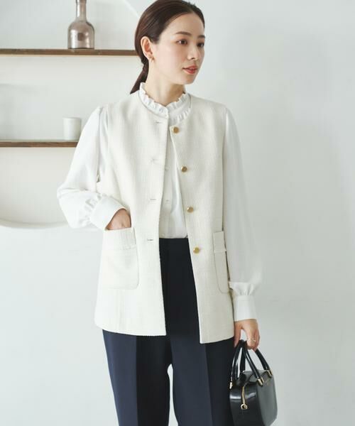 URBAN RESEARCH / アーバンリサーチ その他アウター | ノーカラーツイードジレ | 詳細5