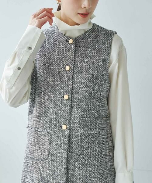 URBAN RESEARCH / アーバンリサーチ その他アウター | ノーカラーツイードジレ | 詳細11