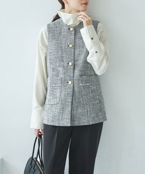 URBAN RESEARCH / アーバンリサーチ その他アウター | ノーカラーツイードジレ | 詳細12
