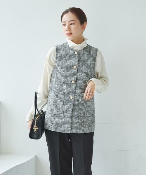 URBAN RESEARCH / アーバンリサーチ その他アウター | ノーカラーツイードジレ | 詳細14