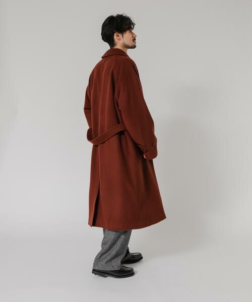 URBAN RESEARCH / アーバンリサーチ ステンカラーコート | WOOL BEAVER BELTED COAT | 詳細8