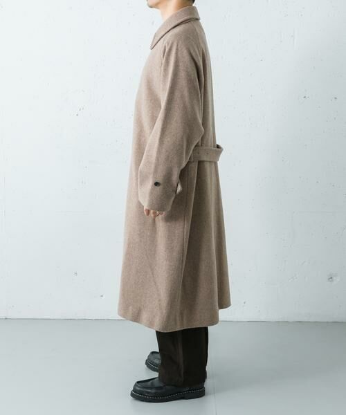 URBAN RESEARCH / アーバンリサーチ ステンカラーコート | WOOL BEAVER BELTED COAT | 詳細22