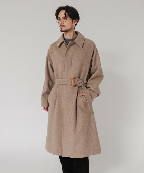 URBAN RESEARCH / アーバンリサーチ ステンカラーコート | WOOL BEAVER BELTED COAT | 詳細13