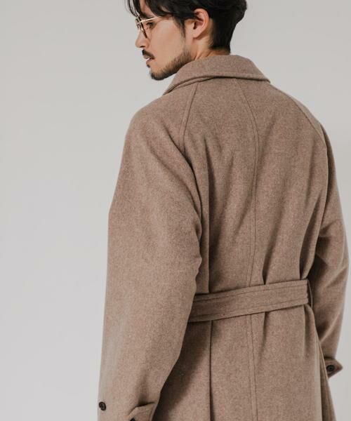 URBAN RESEARCH / アーバンリサーチ ステンカラーコート | WOOL BEAVER BELTED COAT | 詳細14